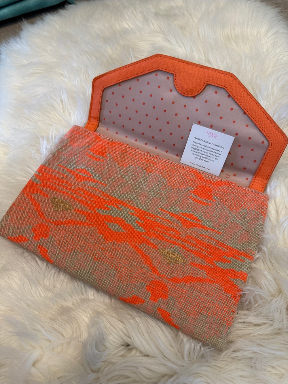 STELLA & DOT Clutch with gold accents